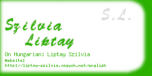 szilvia liptay business card